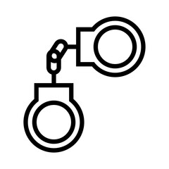 Handcuffs vector icon