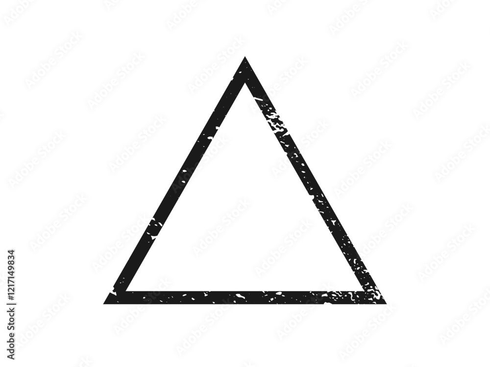 Poster grunge border in triangle form