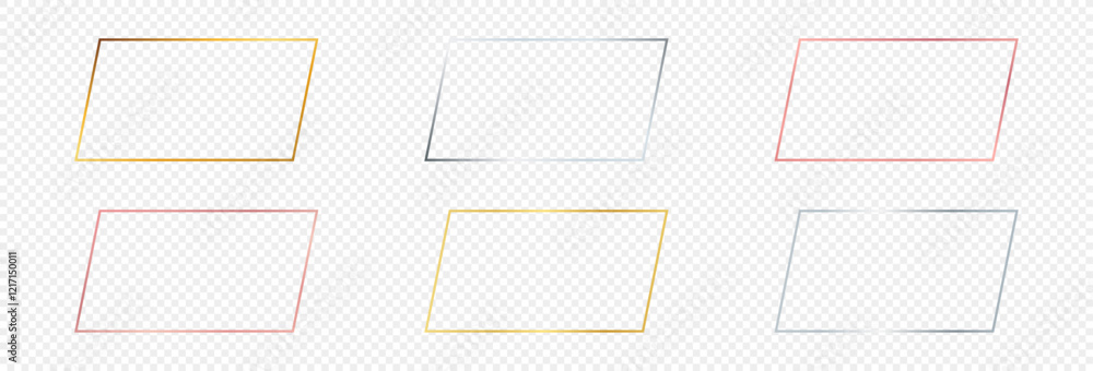 Poster set of six rectangular shape frames