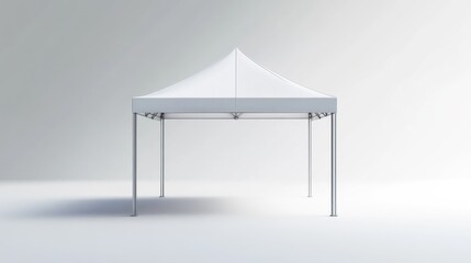 White pop-up canopy tent, studio shot, blank background, event