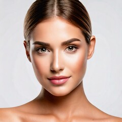 retrato de mujer hermosa con piel lisa y suave