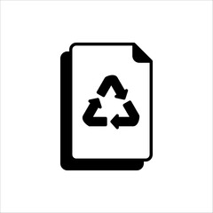 Fototapeta premium Recycled Paper icon. Vector illustration for web design. Waste paper recycling icon. Separate recycling for paper.