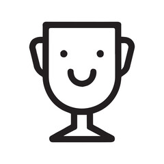  Celebration Trophy vector, line art, illustration