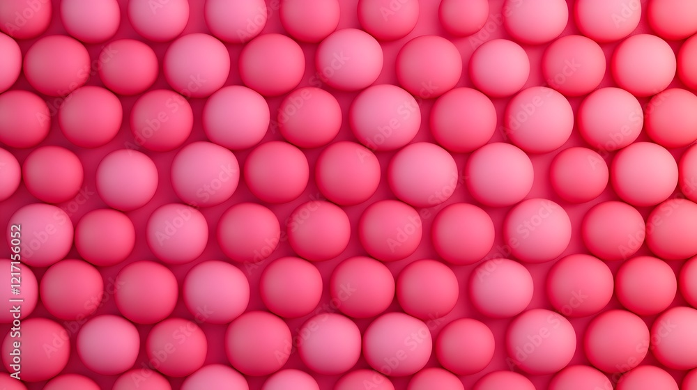 Aufkleber seamless 3d pink and red gradient sphere pattern with elegant modern design