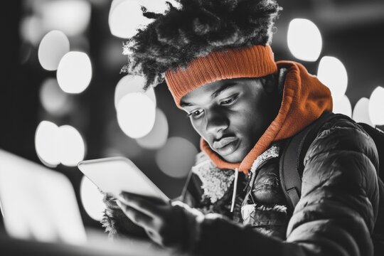 A person pacing back and forth in a small room, their body language tense as they glance repeatedly at their phone