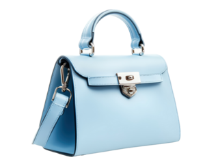 Isolated Light Blue Handbag