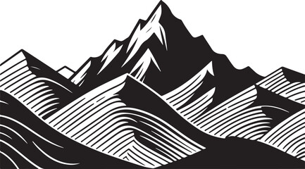 Naklejka premium mountain landscape vector illustration
