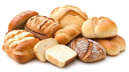 Real Bread Week Assorted artisan bread loaves displayed in variety of shapes and textures