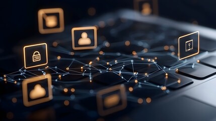 Conceptual representation of education in the digital age showcasing interconnected technology smart devices and students developing critical digital literacy skills for the future