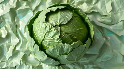 Fototapeta premium head of cabbage on a bed