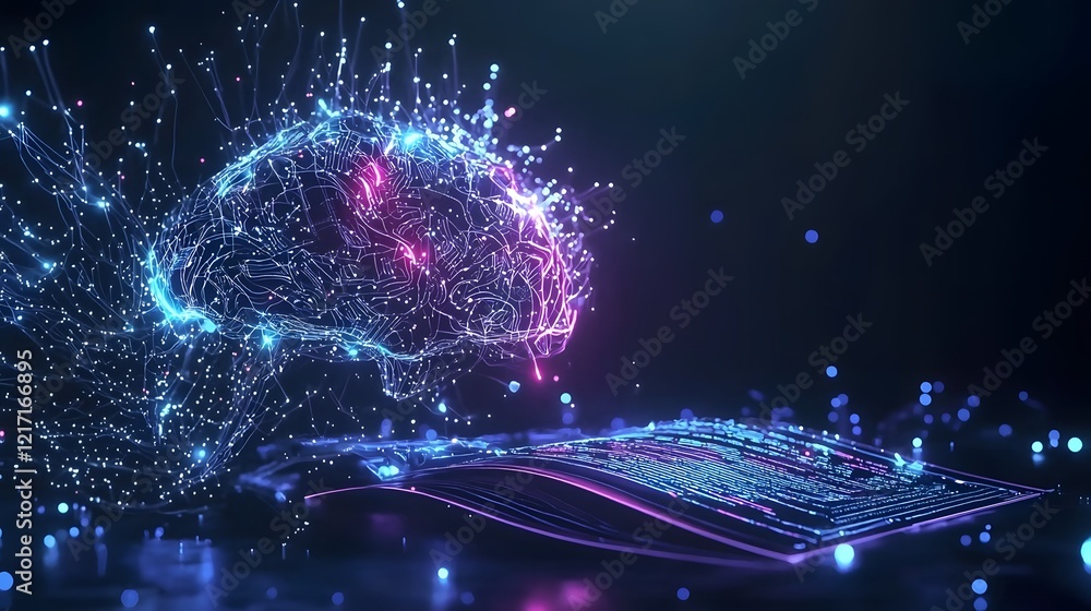 Poster Conceptual visualization showcasing the interconnected nature of digital literacy e learning solutions and collaborative learning platforms in the modern education landscape