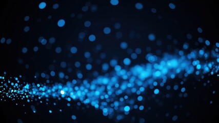 Abstract Blue Light Particles Flowing Dynamically in the Dark