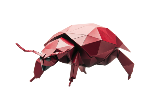 Isolated Geometric Red Bug