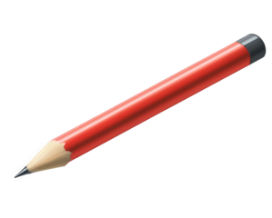 red pencil with sharpened tip, ideal for drawing and writing. This vibrant tool is perfect for artists and students alike, adding pop of color to any creative project