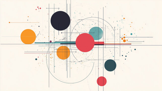 Simplified gridlines and circles showcasing web interactions-1
