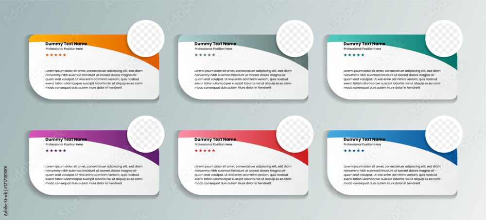 Poster customer review template. testimonials, feedback with rating. box with a text comment from the clien