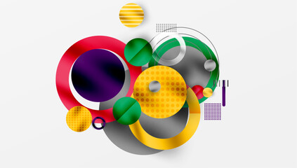 Obraz premium Abstract Geometric Background with Overlapping Transparent Shapes