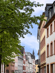 Obraz premium Street view of old village Trier in Germany