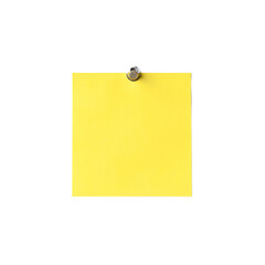 Vibrant yellow sticky note on white background soft paper texture
