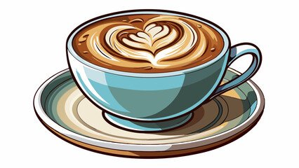 light cup of hot cappucino, side view, white background, photography