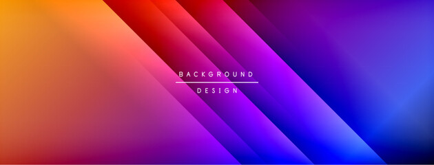 Colorful gradient with lines made of shadow and light. Creative background