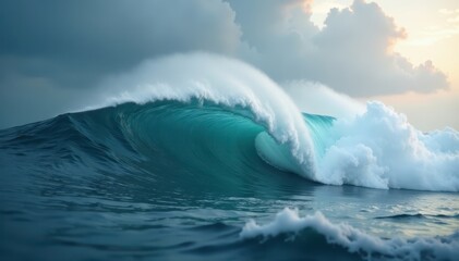 Fototapeta premium Gliding motion through a misty atmosphere gray wave, abstract, movement