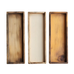 wooden frame on a white background