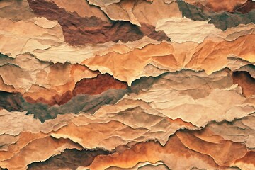 Fototapeta premium texture of old wood Abstract Textured Layers of Torn Paper in Warm Earth Tones