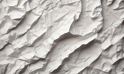 Fototapeta premium Distressed paper texture background with abstract white crumpled and creased patterns, worn paper, rough paper