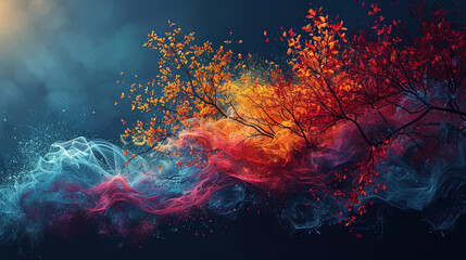 Fototapeta premium abstract fire background