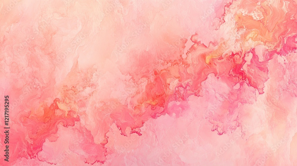 Poster an artistic depiction of warm pink and peach gradient, offering a calming and soft visual effect for