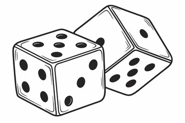 dice on a white background