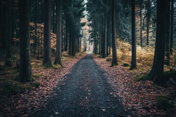 Obraz premium Dirt Road in Forest