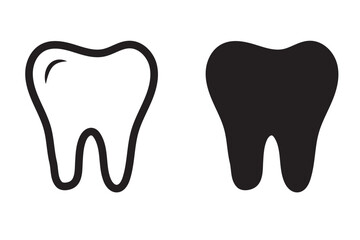 Tooth shape symbol vector icon
