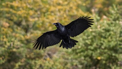 Fototapeta premium crow in flight