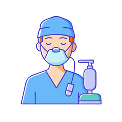 anesthesiologist icon, anesthesiologist vector illustration-simple illustration of anesthesiologist, perfect for anesthesiologist logos and icons