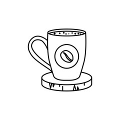 Coffee Outline Icon Large coffee mug.