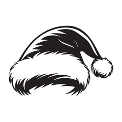 Modern Santa Hat Clipart for Seasonal Designs