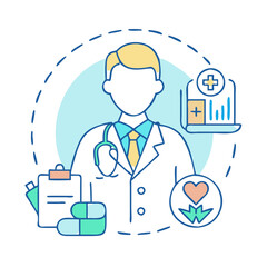 general practitioner icon, general practitioner vector illustration-simple illustration of general practitioner, perfect for general practitioner logos and icons