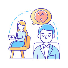 psychiatrist icon, psychiatrist vector illustration-simple illustration of psychiatrist, perfect for psychiatrist logos and icons