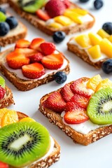 Fresh Fruit Sandwiches Close Up