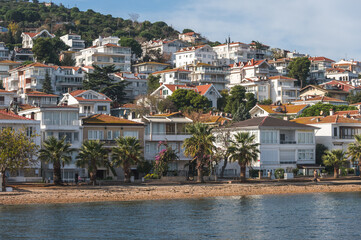 Fototapeta premium Panorama of Kinaliada island, island in the Princes' Islands in the Sea of Marmara, Istanbul, Turkey