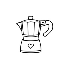 Coffee Pot Outline Icon.