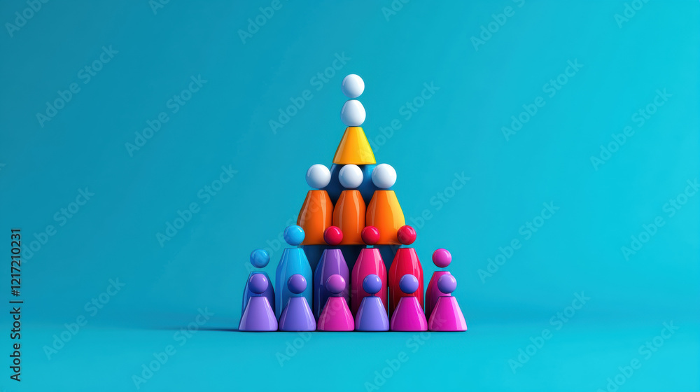 Poster hierarchy, this image illustrates the impact of hierarchical systems on behavior, showcasing a high-