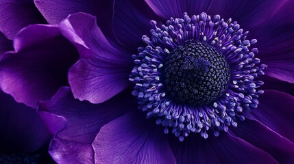 A purple flower with a purple center and purple petals