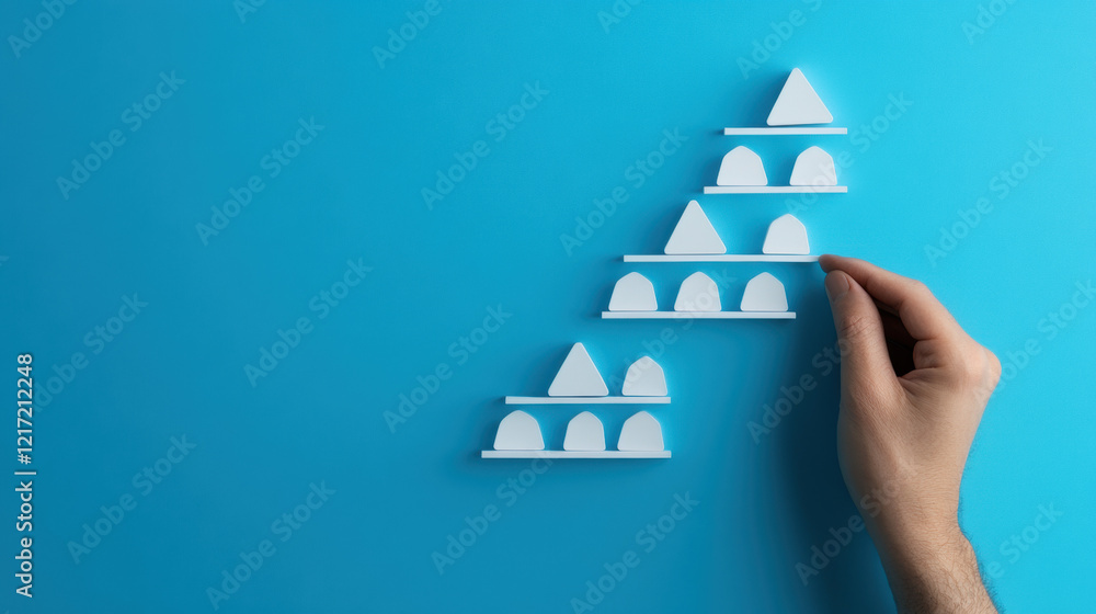 Poster hierarchy, this image illustrates the impact of hierarchy on team collaboration, showcasing dynamics