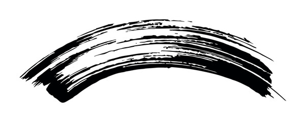 vector black line, grunge brush strokes ink paint isolated on white background. eps 10