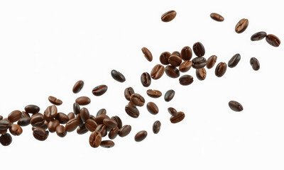 Naklejka premium coffee beans falling