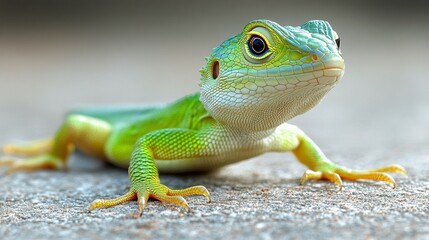 Fototapeta premium Lizard on Solid Background