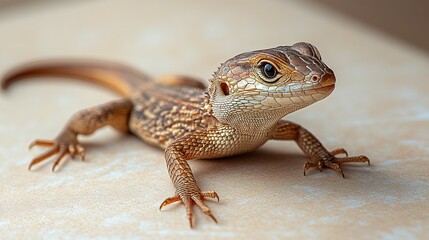 Fototapeta premium Lizard on Solid Background